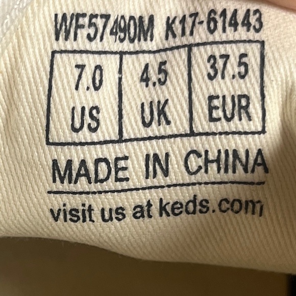 Kate Spade - Keds Black And White Polka Dot Canvas Lace Up Sneaker Size 7. - Picture 7 of 8